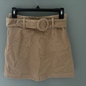 Denim Co. Size 4 60s Style Corduroy Mini Skirt with Belt